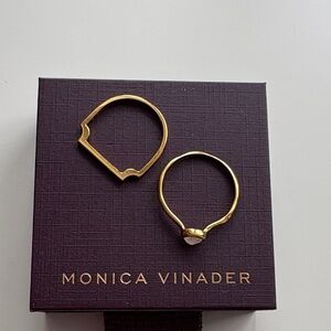 Monica Vinader Gold Ring Set